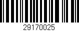 Código de barras (EAN, GTIN, SKU, ISBN): '29170025'