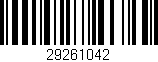 Código de barras (EAN, GTIN, SKU, ISBN): '29261042'