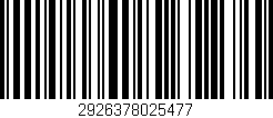 Código de barras (EAN, GTIN, SKU, ISBN): '2926378025477'