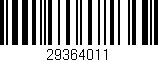 Código de barras (EAN, GTIN, SKU, ISBN): '29364011'