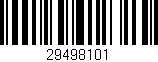 Código de barras (EAN, GTIN, SKU, ISBN): '29498101'