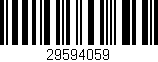 Código de barras (EAN, GTIN, SKU, ISBN): '29594059'