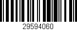 Código de barras (EAN, GTIN, SKU, ISBN): '29594060'