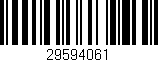 Código de barras (EAN, GTIN, SKU, ISBN): '29594061'