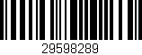 Código de barras (EAN, GTIN, SKU, ISBN): '29598289'