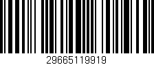Código de barras (EAN, GTIN, SKU, ISBN): '29665119919'