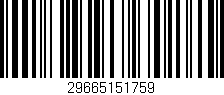 Código de barras (EAN, GTIN, SKU, ISBN): '29665151759'