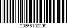 Código de barras (EAN, GTIN, SKU, ISBN): '29665180339'