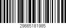 Código de barras (EAN, GTIN, SKU, ISBN): '29665181985'