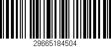 Código de barras (EAN, GTIN, SKU, ISBN): '29665184504'