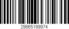 Código de barras (EAN, GTIN, SKU, ISBN): '29665189974'