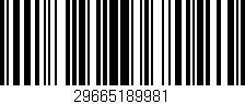 Código de barras (EAN, GTIN, SKU, ISBN): '29665189981'