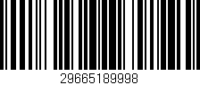 Código de barras (EAN, GTIN, SKU, ISBN): '29665189998'
