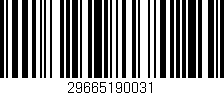 Código de barras (EAN, GTIN, SKU, ISBN): '29665190031'