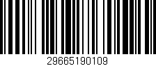 Código de barras (EAN, GTIN, SKU, ISBN): '29665190109'