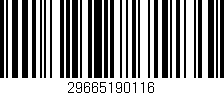 Código de barras (EAN, GTIN, SKU, ISBN): '29665190116'