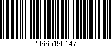 Código de barras (EAN, GTIN, SKU, ISBN): '29665190147'