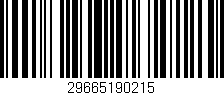Código de barras (EAN, GTIN, SKU, ISBN): '29665190215'