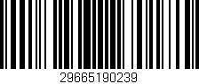 Código de barras (EAN, GTIN, SKU, ISBN): '29665190239'