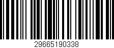 Código de barras (EAN, GTIN, SKU, ISBN): '29665190338'