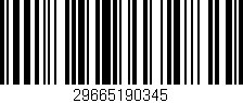 Código de barras (EAN, GTIN, SKU, ISBN): '29665190345'