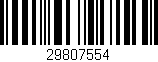 Código de barras (EAN, GTIN, SKU, ISBN): '29807554'