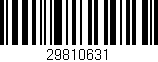 Código de barras (EAN, GTIN, SKU, ISBN): '29810631'