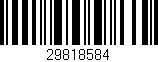 Código de barras (EAN, GTIN, SKU, ISBN): '29818584'