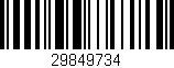 Código de barras (EAN, GTIN, SKU, ISBN): '29849734'