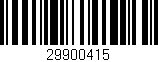 Código de barras (EAN, GTIN, SKU, ISBN): '29900415'