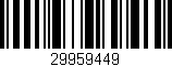 Código de barras (EAN, GTIN, SKU, ISBN): '29959449'