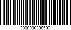 Código de barras (EAN, GTIN, SKU, ISBN): '3000000000533'