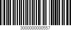 Código de barras (EAN, GTIN, SKU, ISBN): '3000000000557'