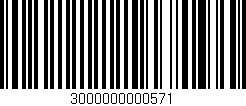 Código de barras (EAN, GTIN, SKU, ISBN): '3000000000571'