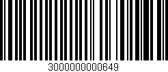 Código de barras (EAN, GTIN, SKU, ISBN): '3000000000649'