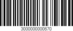 Código de barras (EAN, GTIN, SKU, ISBN): '3000000000670'