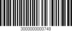 Código de barras (EAN, GTIN, SKU, ISBN): '3000000000748'