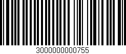 Código de barras (EAN, GTIN, SKU, ISBN): '3000000000755'