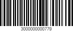 Código de barras (EAN, GTIN, SKU, ISBN): '3000000000779'