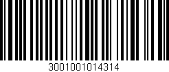 Código de barras (EAN, GTIN, SKU, ISBN): '3001001014314'