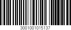 Código de barras (EAN, GTIN, SKU, ISBN): '3001001015137'