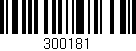 Código de barras (EAN, GTIN, SKU, ISBN): '300181'