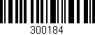 Código de barras (EAN, GTIN, SKU, ISBN): '300184'