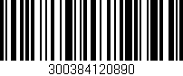 Código de barras (EAN, GTIN, SKU, ISBN): '300384120890'