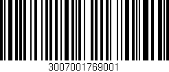 Código de barras (EAN, GTIN, SKU, ISBN): '3007001769001'