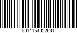 Código de barras (EAN, GTIN, SKU, ISBN): '3011154022081'