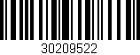 Código de barras (EAN, GTIN, SKU, ISBN): '30209522'