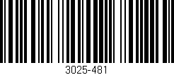 Código de barras (EAN, GTIN, SKU, ISBN): '3025-481'