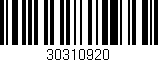 Código de barras (EAN, GTIN, SKU, ISBN): '30310920'