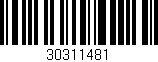 Código de barras (EAN, GTIN, SKU, ISBN): '30311481'